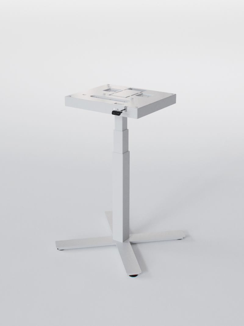 Pieds de Bureau Électrique Réglable en Hauteur - MINI PLUS - Blanc_ Copyrights AUM WORLD 2024