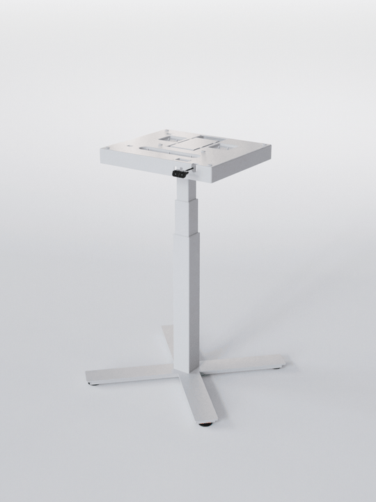 Pieds de Bureau Électrique Réglable en Hauteur - MINI PLUS - Blanc_ Copyrights AUM WORLD 2024