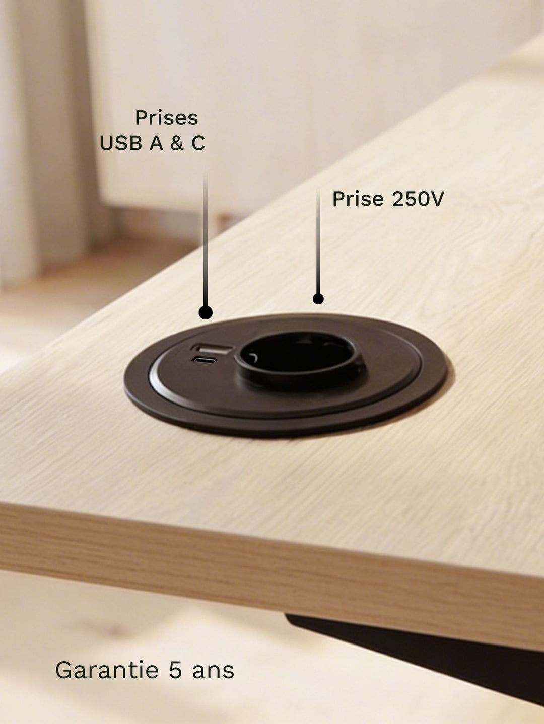 Cable management Prise Électrique Encastrable 
