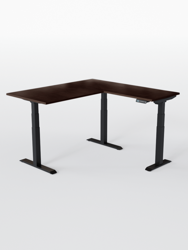 Bureau d'Angle Réglable en Hauteur Électrique | TRIPOD PRO - Plateau ESSENTIAL
