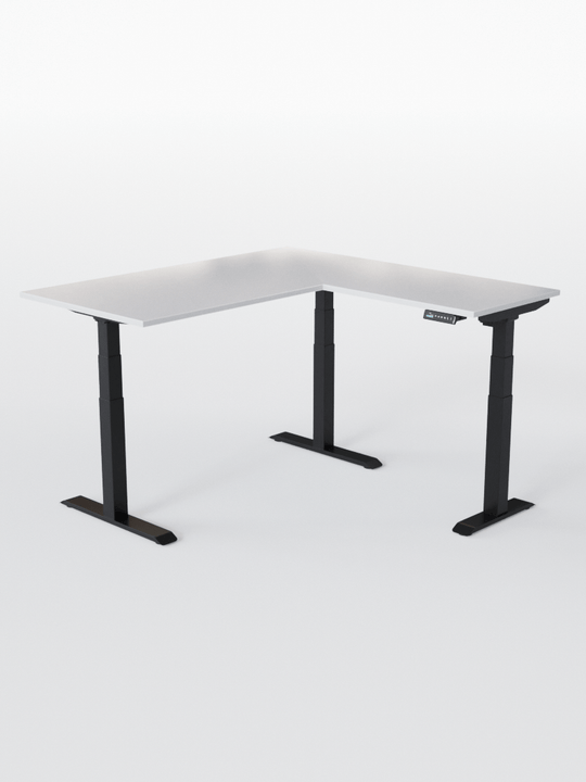 Bureau d'Angle Réglable en Hauteur Électrique | TRIPOD PRO - Plateau ESSENTIAL