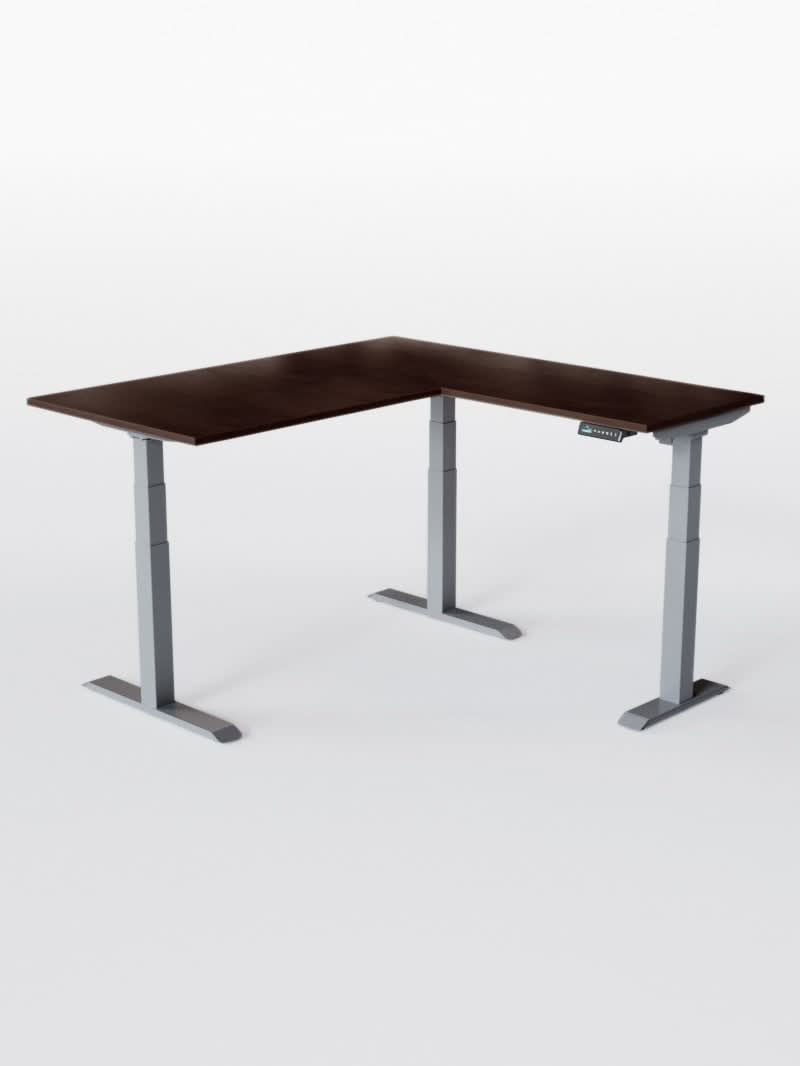 Bureau d'Angle Réglable en Hauteur Électrique | TRIPOD PRO - Plateau ESSENTIAL
