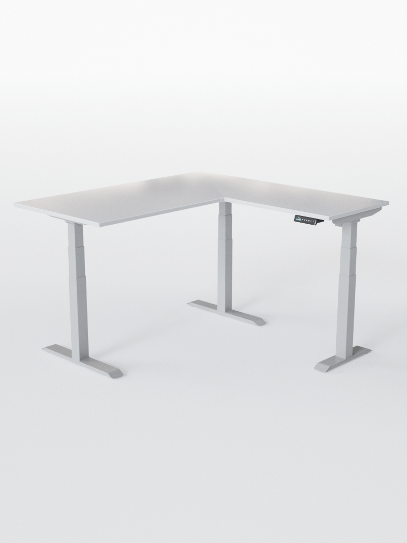 Bureau d'Angle Réglable en Hauteur Électrique | TRIPOD PRO - Plateau ESSENTIAL