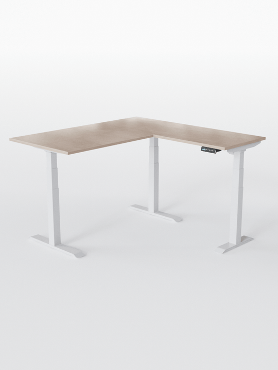 Bureau d'Angle Réglable en Hauteur Électrique | TRIPOD PRO - Plateau ESSENTIAL