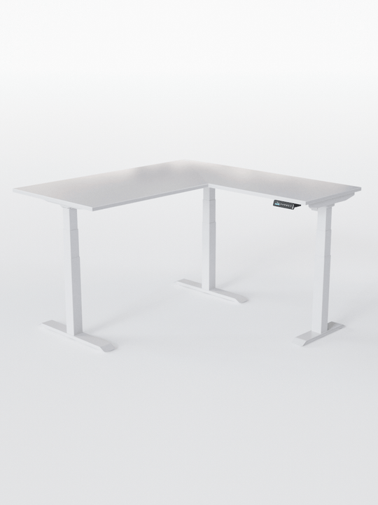 Bureau d'Angle Réglable en Hauteur Électrique | TRIPOD PRO - Plateau ESSENTIAL