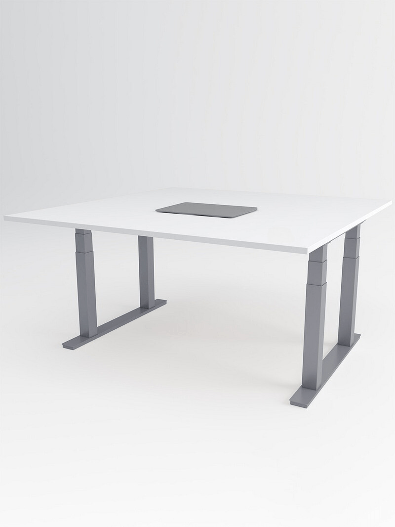 Table_de_Reunion_Reglable_en_Hauteur_Electrique__QUAD_Copyrights_AUM_WORLD_23_Piètement Gris_Plateau Blanc