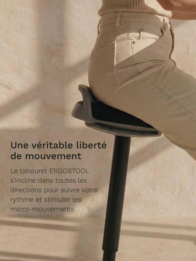 Tabouret Ergonomique à Balancement | Ergostool_Une véritable liberté de mouvement