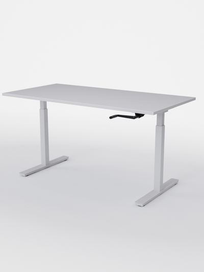 AUM WORLD_Bureau Assis Debout MANUE_Handy Go_Pieds Blanc_Plateau Blanc Premium_Copyrights_AUM WORLD®_2023