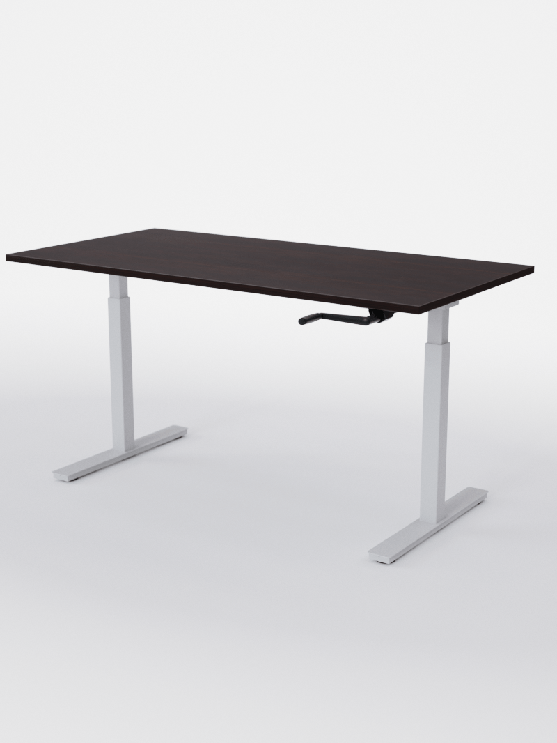 image Bureau Assis Debout Réglage Manuel | HANDY GO - Plateau ESSENTIAL