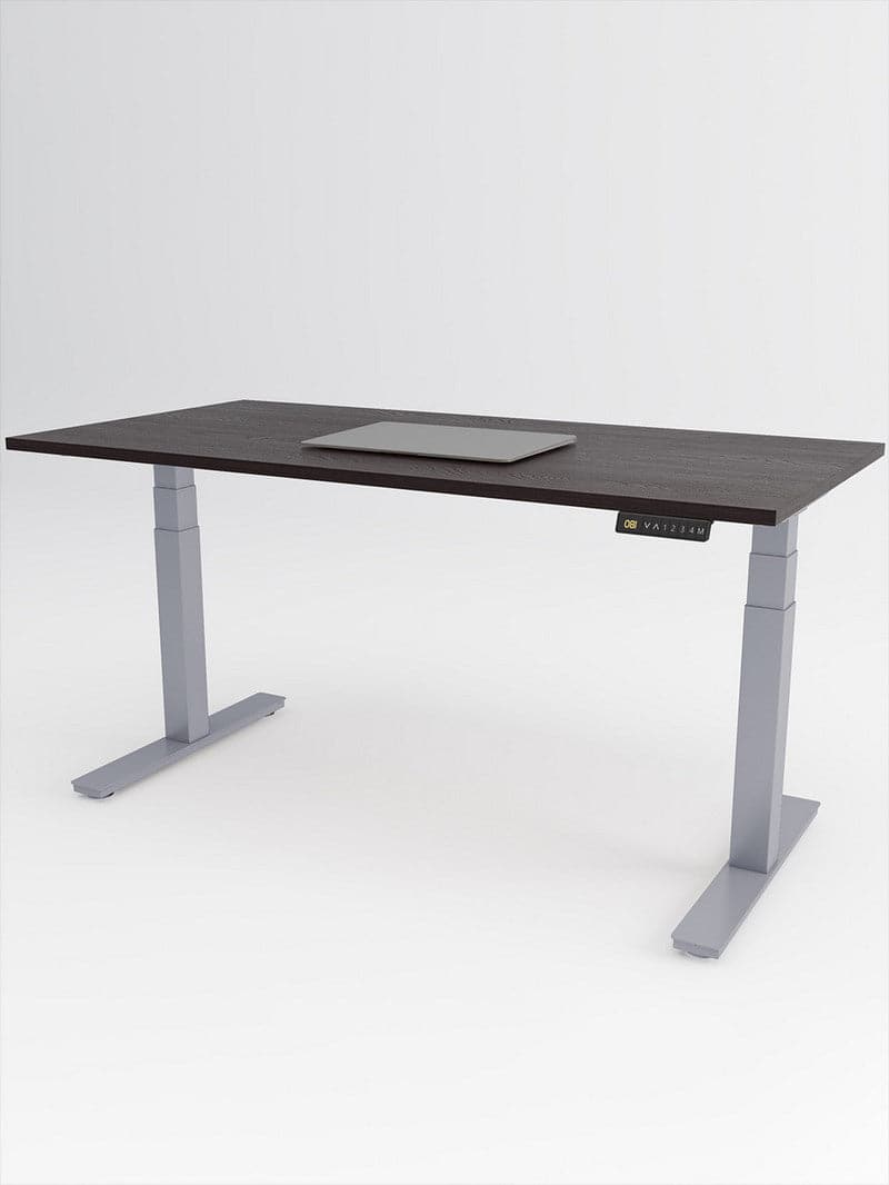 bureau_advanced_gris_plateau_bois_fonce