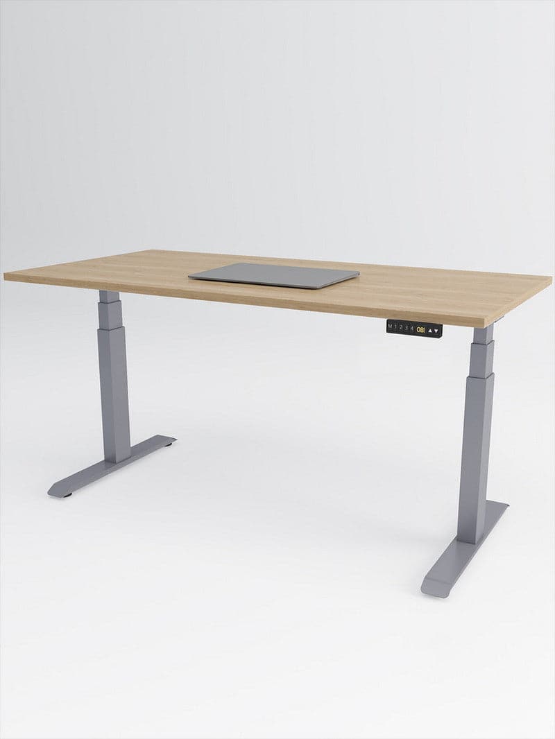 bureau_advanced_lite_gris_plateau_bois_clair