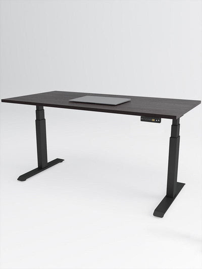 bureau_advanced_lite_noir_plateau_bois_fonce