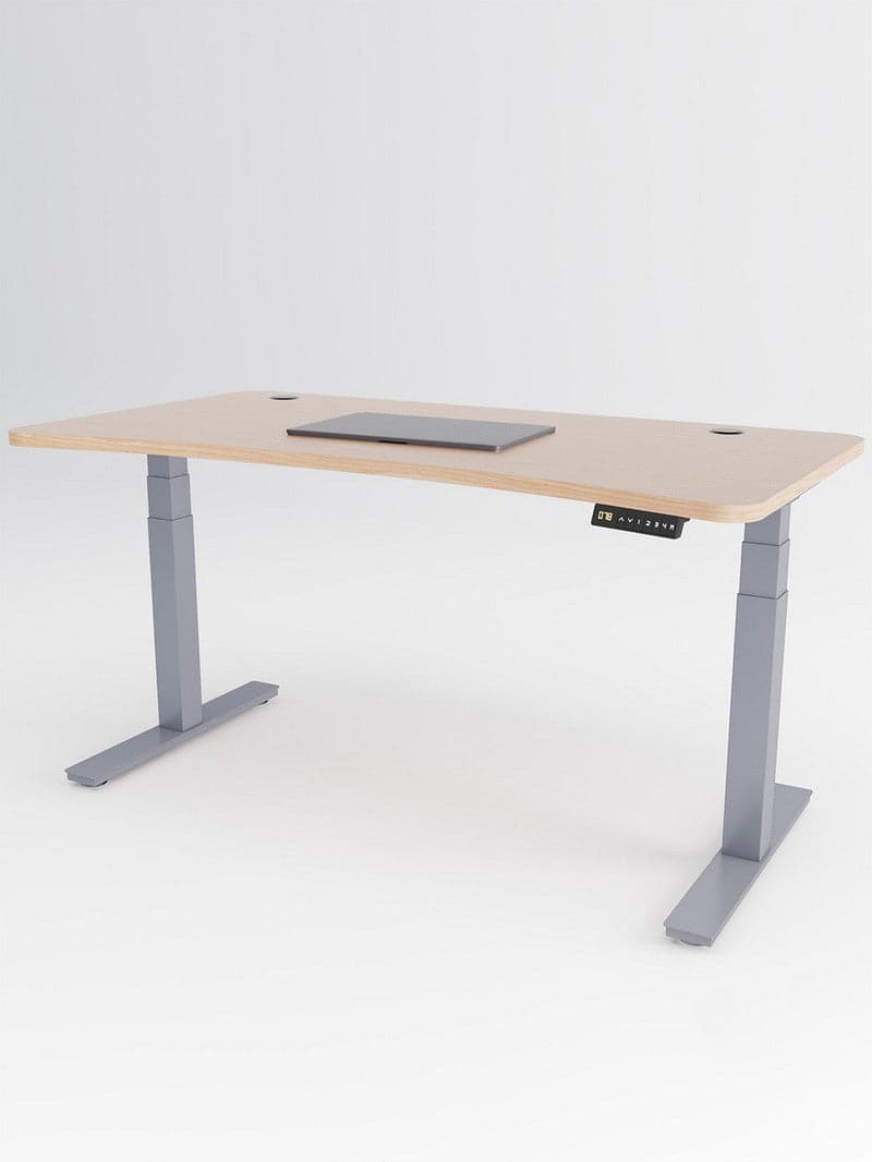 image Bureau Assis Debout Électrique Bords Arrondis | ADVANCED - Plateau WAVE