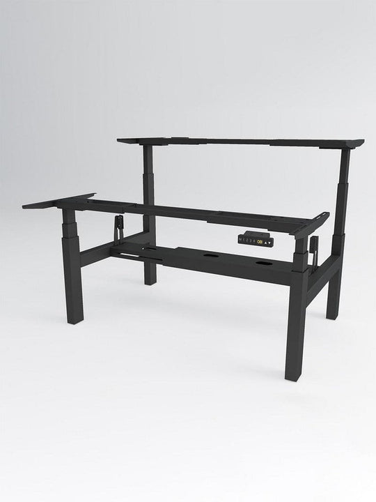 Pieds de Bench Open Space Réglable Électrique 2 personnes - DUO - Noir