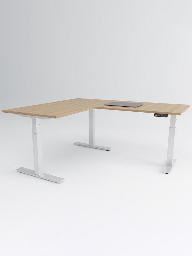 Bureau d'Angle en L Assis Debout Electrique