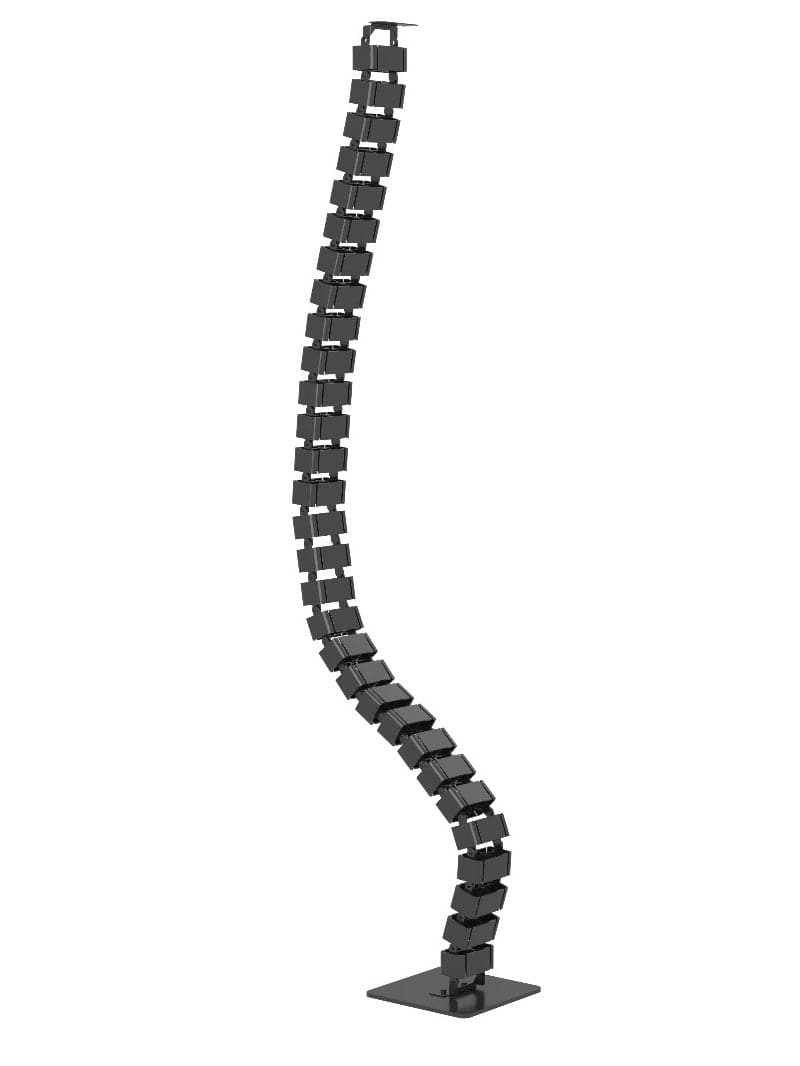 Goulotte passe câble verticale 130 cm noire ou blanche - KQUEO